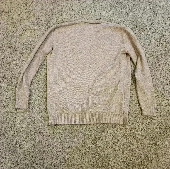 Softome Oatmeal V-Neck Wrap Sweater W/ Ribbed Hems, Size XL - Picture 5 of 5